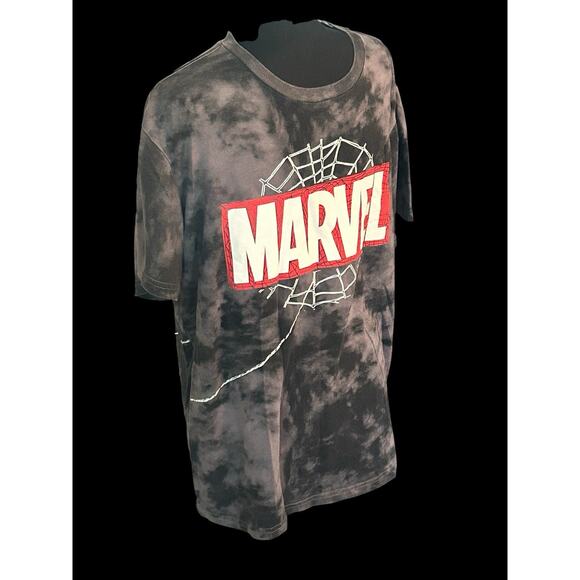 Spider-Man: Across The Spider-Verse MARVEL Black Tide Dye T-Shirt Men's Medium‎ - Picture 2 of 6